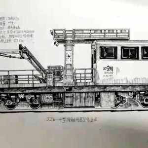 兰州铁路局银川供电段吴忠高铁供电车间张鹏飞笔下的火车图