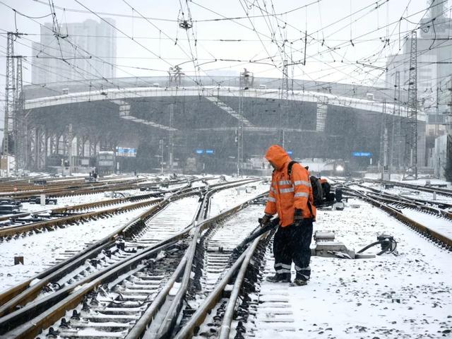 这是专属铁路人的最美风雪照！